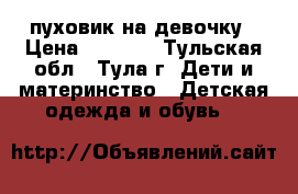 пуховик на девочку › Цена ­ 1 000 - Тульская обл., Тула г. Дети и материнство » Детская одежда и обувь   